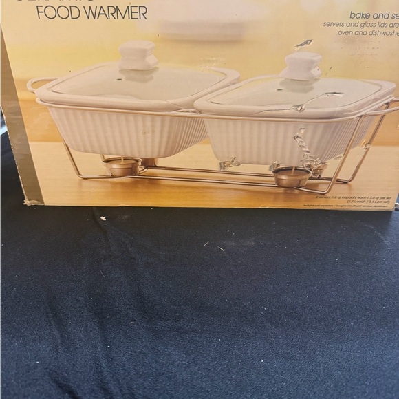 Other - Ceramic Food Warmer with Lid - Cream